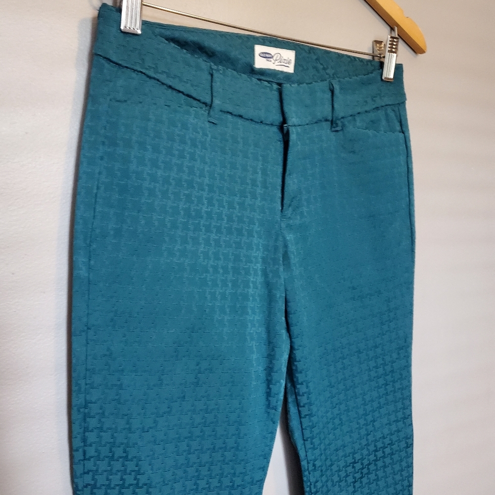 Old Navy Pixie Blue/Green Patterned Pants - Size 2 R - Picture 3 of 8